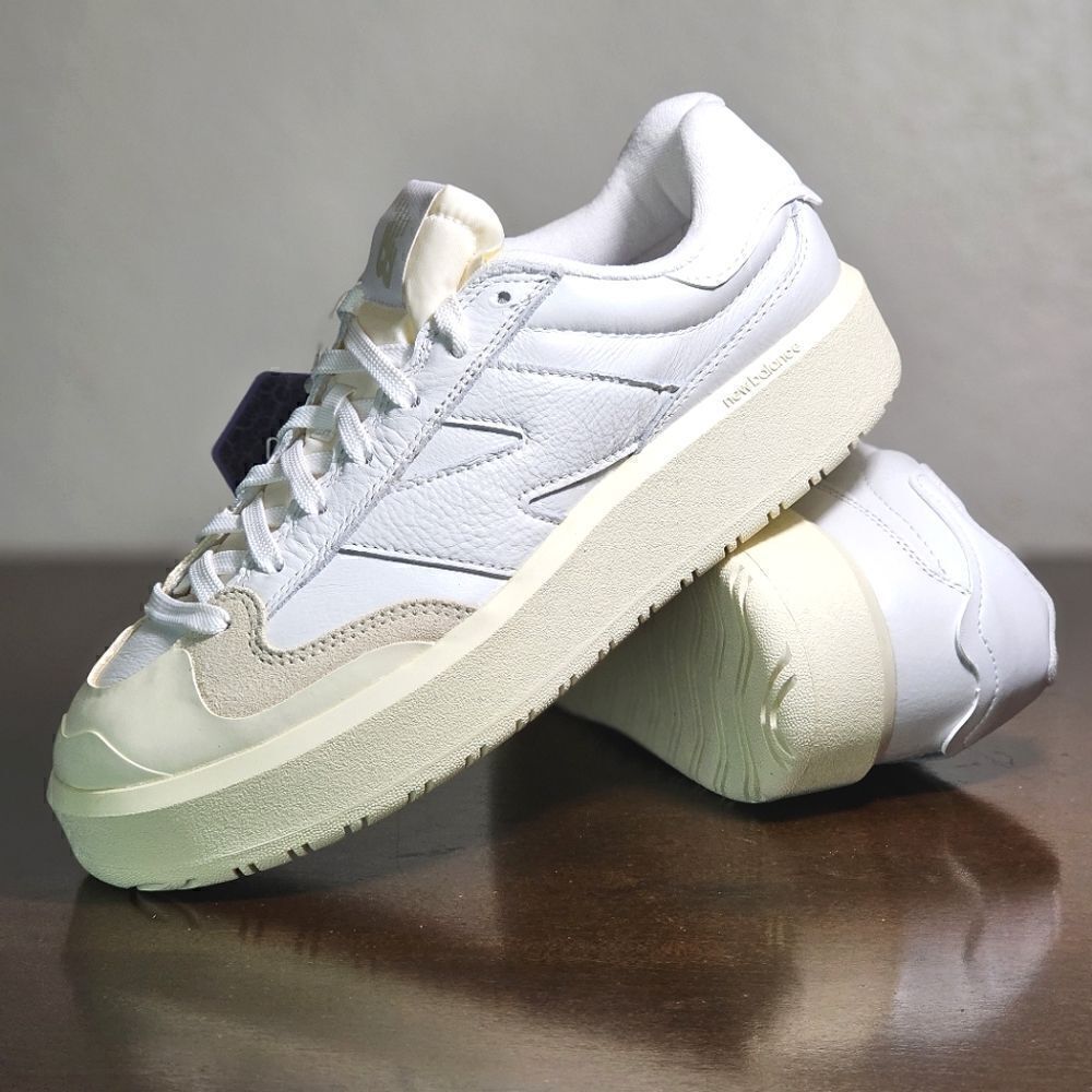New Balance CT302 White Sea Salt Tan Men's 10 Shoes Leather Suede CT302OB 550
